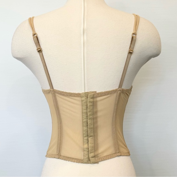 90s Victoria’s Secret Gold Embroidered Blue Gray Vintage Corset Bustier Top 36C🔥 - Picture 10 of 11